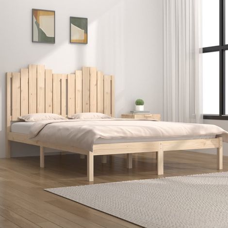 Cadre de lit Bois de pin massif 140x200 cm (1/5)