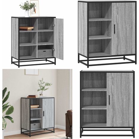 vidaXL Sideboard Grau Sonoma 62x35x76 cm Holzwerkstoff (1/5)