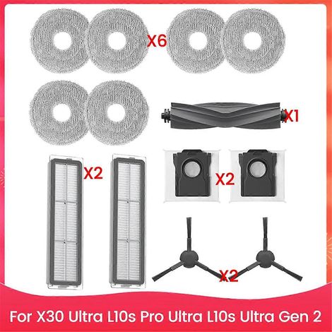 X30 Ultra, L10s Pro Ultra : brosse latérale principale pour robot aspirateur, balai rotatif de rechange, pièce détachée compatible, accessoire d'entretien, nettoyage efficace, remplacement facile (1/5)