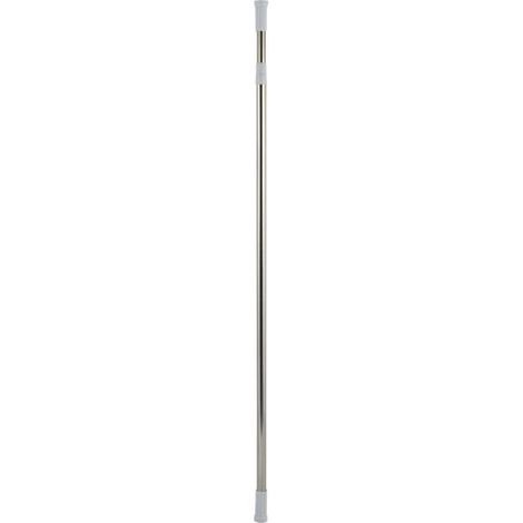 MSV – Barre pour rideau de douche extensible en inox 140-260cm – Chromé – Anti-corrosion et facile à nettoyer