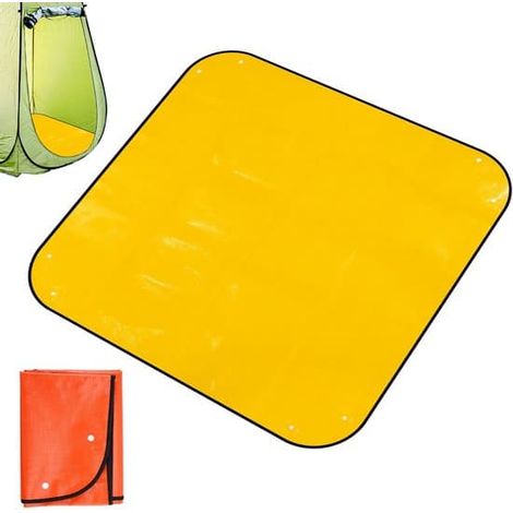 Tapis de sol imperméable 100x100cm - Douche de camping - Tapis de tente - Portable - Antidérapant - Matériau PE - Tapis de camping (1/5)