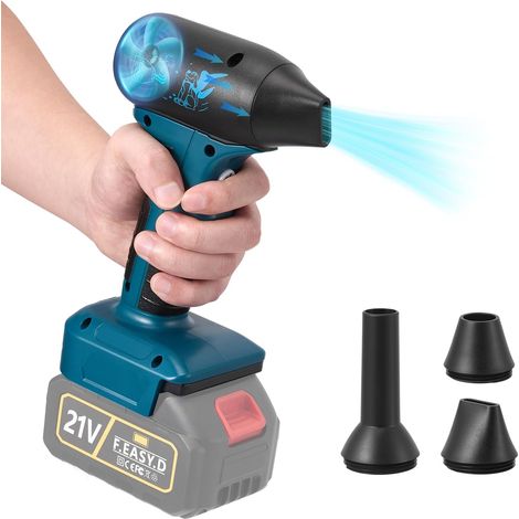 Souffleur électrique pour batterie 18 V, 130 000 tr/min, mini souffleur à poussière sans fil avec 4 vitesses de réglage, Turbo Dryer Auto (sans batterie) (1/5)