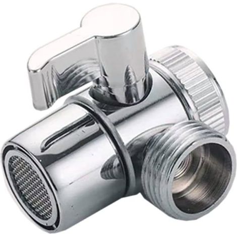 Vanne de douche à 3 voies – Antirouille et durable – Sortie latérale G1/2 po, filetage 22 mm (1/4)