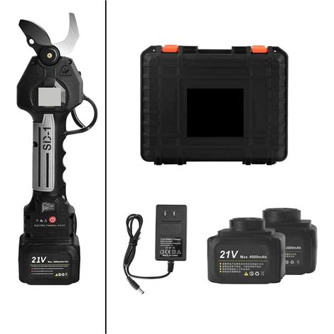 Sécateurs électriques Cisailles à double action sans fil 21V Cisailles progressives Cisailles à bonsaï efficaces Branches d'arbres électriques Outils de jardin SD-1 Ciseaux électriques professionnels (1/5)