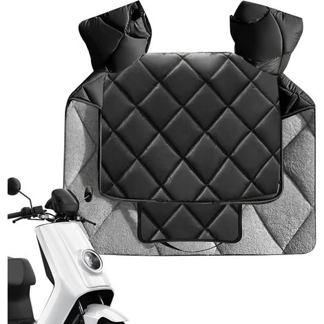 Nevadar Protection de jambes de moto d'hiver Protection confortable en cuir PU Tablier de protection pour jambes et genoux de moto Couverture coupe-vent pour homme et femme (1/5)