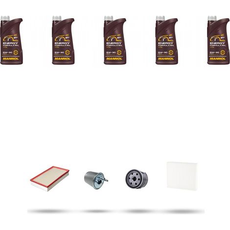 Kit tagliando 4 FILTRI e 5L OLIO compatibile con Renault Laguna III 1.5 dCI 81kw dal 2007 (1/5)