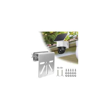 Support de gouttière en acier inoxydable compatible avec la caméra de surveillance Eufy Security SoloCam S340, support de gouttière pour panneau solaire, installation sans perçage, support de caméra d (1/5)
