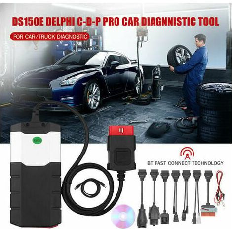DS150E BT Kfz-Diagnosegerät, intelligenter Scanner, mehrfarbige Bluetooth-Schnittstelle, mit 8 Kabeln