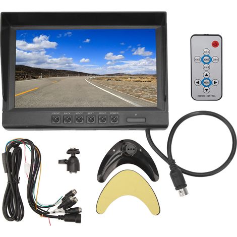 Moniteur de caméra de recul 9 pouces écran IPS HD entrée vidéo 4 voies affichage marche arrière pour camion camping-car fourgon remorque voiture (1/5)