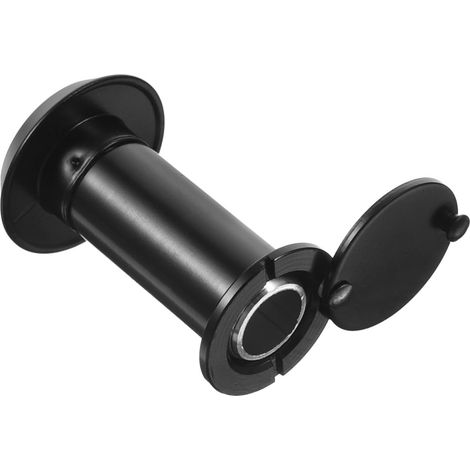 Œil-de-bœuf de Porte 220 Degrés Haute Définition, Alliage Zinc-cuivre Couleur Noire, Usage Bureau et Maison, Vue Grand Angle, Fonction Antivol, Lentille en Verre (1/5)