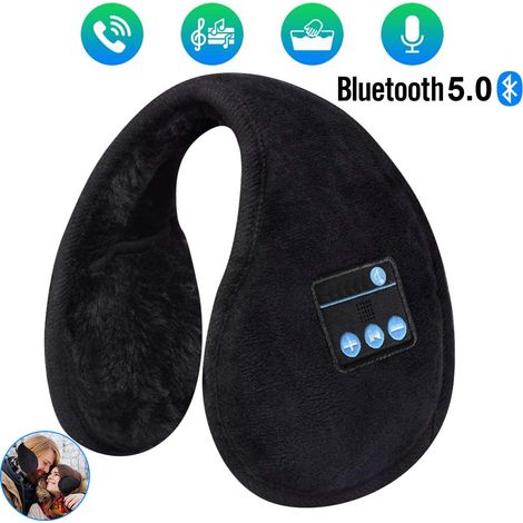 Cache-oreilles Bluetooth, casque audio sans fil avec microphone, idéal pour l'hiver et les activités de plein air. Cadeau parfait pour hommes, femmes et enfants.