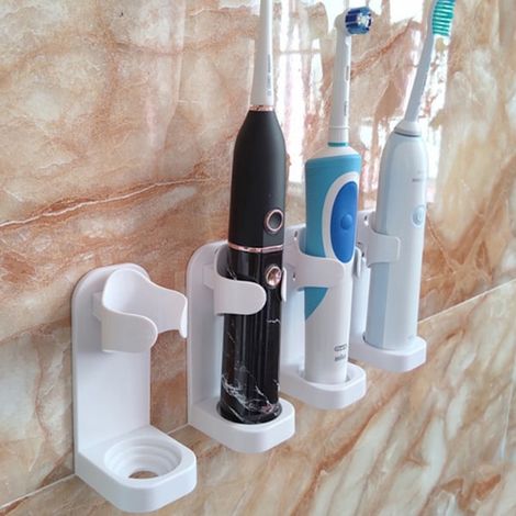 Support mural pour brosses à dents électriques (lot de 4), support pour salle de bain (1/5)
