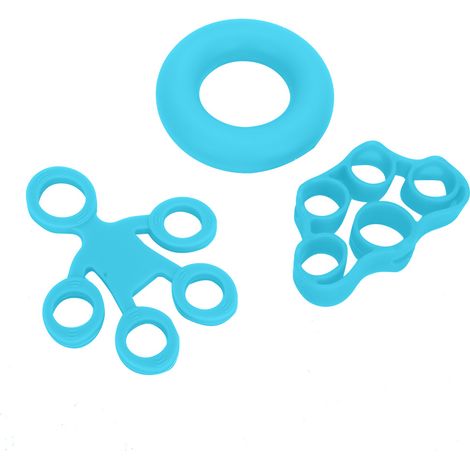 Ceinture de résistance pour l'entraînement des doigts, anneau de traction pour les doigts, anneau d'entraînement de la force des mains, extenseur bleu lac (1/5)