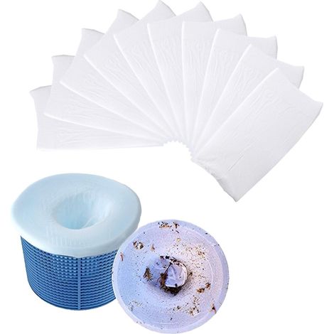 Lot de 10 chaussettes de piscine pour piscines à mailles fines et filtres de spa, en maille ultra-fine réutilisables pour les piscines au sol (1/5)