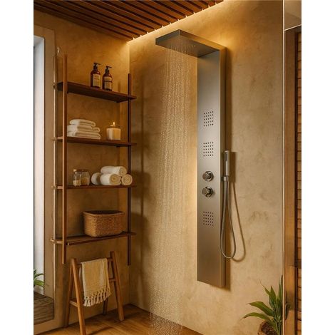 Exagonshop Pannello doccia idromassaggio termostatico effetto