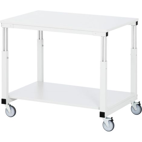 Chariot à plateaux mélaminés Rau LxPxH 1000x700x650-1100mm (1/5)