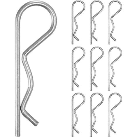 Goupilles d'attelage M25 x 60 mm acier inoxydable 304, clips en R + goupilles fendues, pour tracteur tondeuse, camion, réparation moteur (M3 x 75 mm) (1/5)