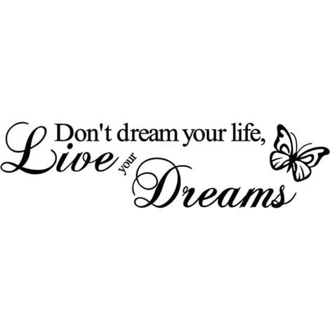 Sticker Mural Citation Inspirante pour Salon et Chambre en Pvc Noir, Autocollant Décoratif Imperméable sans Résidu, Style Peinture la Main 57x15 Cm (1/5)