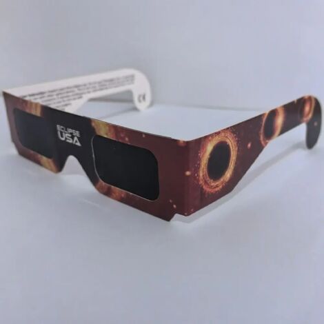 Sonnenfinsternisbrille, 12-teiliges Set, Augenschutz, Filter, ISO 12312-2:2015 CE-zertifiziert, für direkte Sonnenbeobachtung, Sicherheitsastronomie, Mehrlinsenmodell, gelb (1/4)
