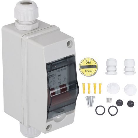 Gleichstrom-Leistungsschalter IP65 wasserdichter Trennschalter für Solar-PV-Anlagen 2-polig 1000 V 16 A (1/5)