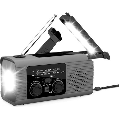 FM Radio Nostalgique Portable Rétro en Bois Radio-réveil avec (1/5)
