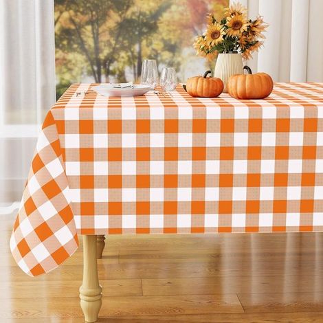 Mantel rectangular de 138 x 178 cm, de vinilo impermeable, lavable y a cuadros, apto para picnics en interiores y exteriores - Estilo 7 (1/5)