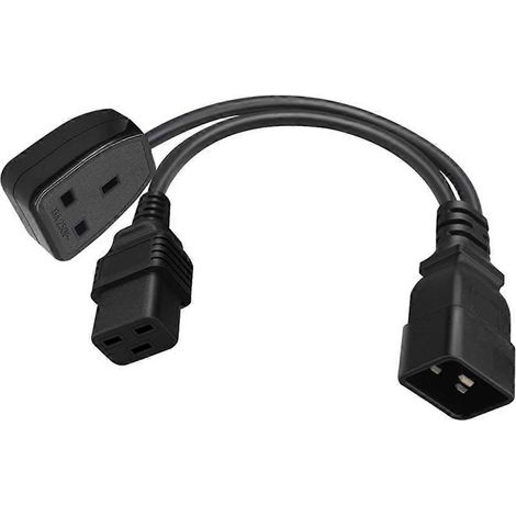 Y-Splitter-Netzkabel mit C20- auf IEC320-C19+-Anschlüssen