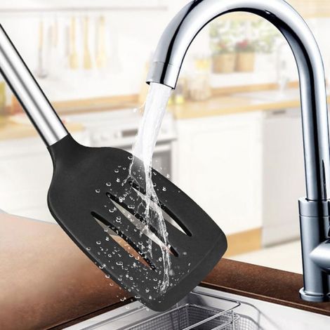 Lot de 2 Spatules, Silicone sans BPA, Acier inoxydable, Résistantes chaleur, Cuisson (1/4)