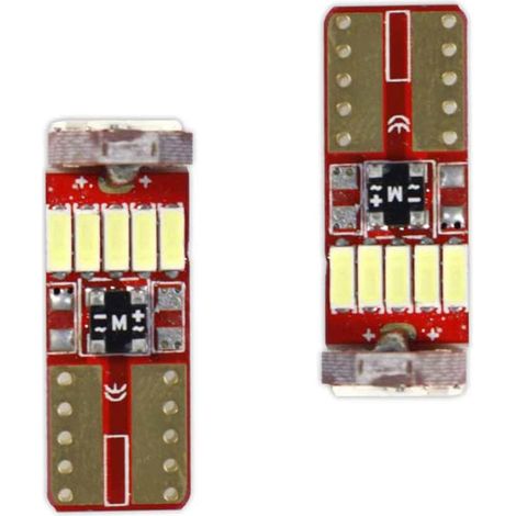 Luci di posizione a led 15 led SMD 2 lampadine auto Canbus luci targa fari Luce Fredda 6000K 3 watt Alimentazione 12 V Attacco T10