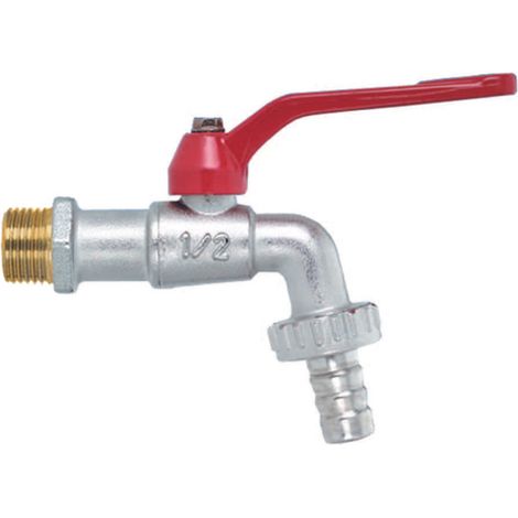 Rubinetto a sfera con maniglia a leva - m 3/8 con portagomma f 3/4