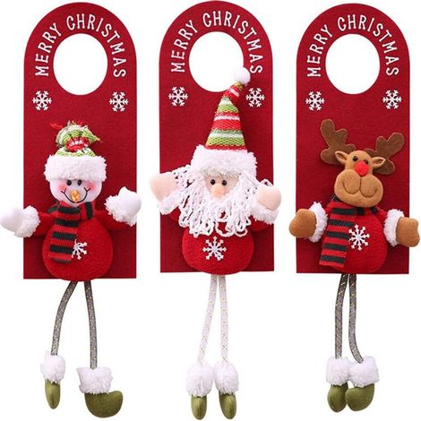 Décoration de porte de Noël suspendue, portant à vêtements de poupée, ornement de Noël, décoration de porte de Noël, pendentif à suspendre au sapin de Noël (1/5)