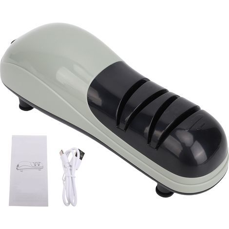 Aiguiseur de couteaux électrique, rectifieuse Rechargeable, meulage grossier et fin à double Mode, diamant abrasif gris vert (1/5)