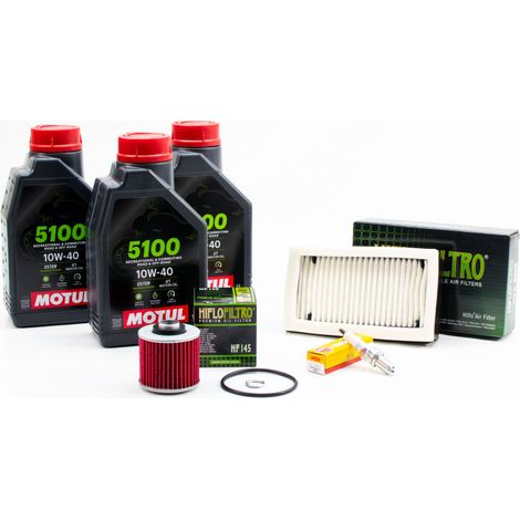 Kit Révision Filtres Bougies pour YAMAHA XT 600 E de 1991 à 1995 - MOTUL 5100 10W40 3L