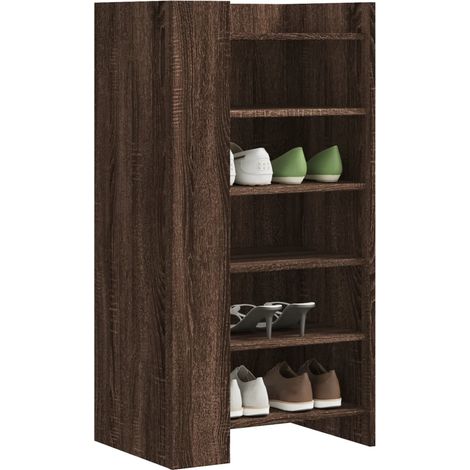 Schuhschrank Braun Eichen-Optik 52x37,5x100 cm Holzwerkstoff