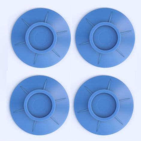 4 Stück Antivibrationsmatten für Waschmaschinen, Antivibrations-Fußpads für Waschmaschinen, Gummipads für Waschmaschinen- und Trocknertrockner zur Vibrationsdämpfung (blau) (1/5)