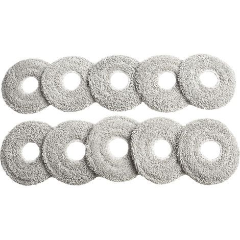 Lot de 4 ou 10 chiffons de nettoyage de rechange pour aspirateur Spin For Revolution 11090 - Gris (1/4)