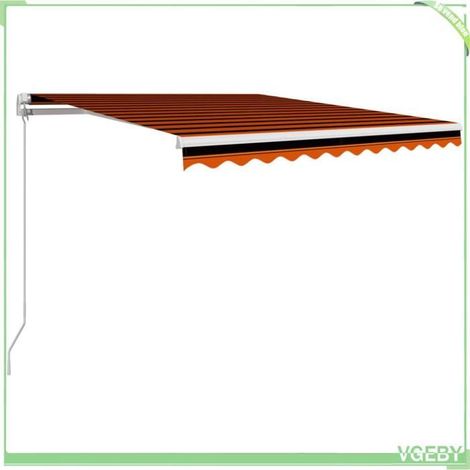 Auvent rétractable manuel - FAFEICY - 3051211 - 350x250 cm - Tissu polyester PU - Cadre aluminium (1/5)