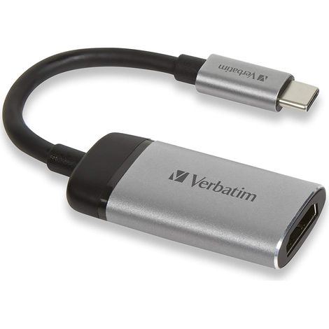 Verbatim 49143 USB-C® Adaptateur [1x USB-C® mâle - 1x HDMI femelle] argent (mat) 0.10 m (1/5)