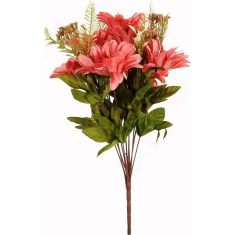 Bouquet de 11 gerberas avec accessoires roses (1/3)