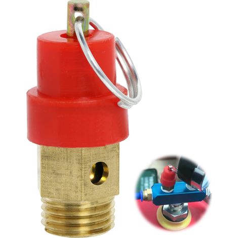Soupape de sécurité pour compresseur d'air G1/4 filetage extérieur (1/5)