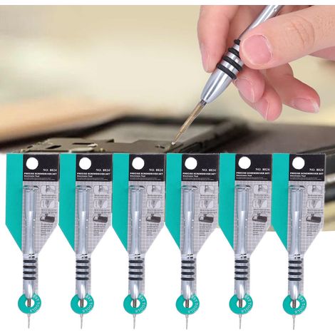 Schlitzschraubendreher, Werkzeuge für die Montage und Demontage elektronischer Produkte, 6er-Set (8024 6150 Blei + Nickel Schleifmittel 1.0- (1/5)