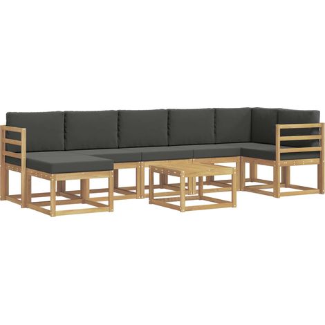 Conjunto de sofás de exterior 8 pcs Blanco y Antracita vidaXL (1/5)