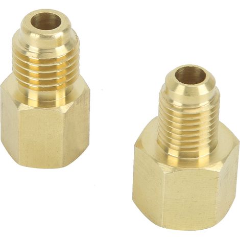 Adaptateur de réfrigération en laiton 1/2 ACME (2 pièces) - Connecteur pour port de pompe à vide de réfrigérant (1/5)