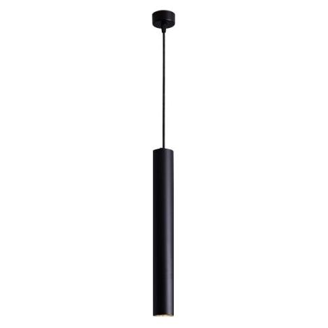 LED Lampe Suspension Nordique Long Tube Lampe Suspendue Minimaliste Créatif Plafonnier Art Moderne Décor Luminaire pour Salle à Manger Cuisine Ile lumière blanche et chaude 4000K(Noir-30cm) (1/5)