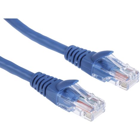 Câble Ethernet cat 5e Avec connecteur gaine PVC Bleu / , U/UTP, 5m ( Prix pour 1 )