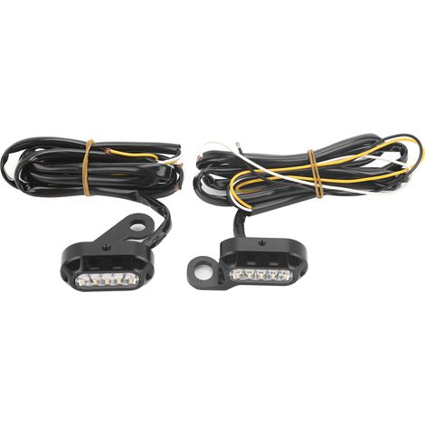 Clignotants LED Moto 2 Pièces Transparent Compatible XL 48 72 1200 883 2004-2020 Coque Noire (1/5)