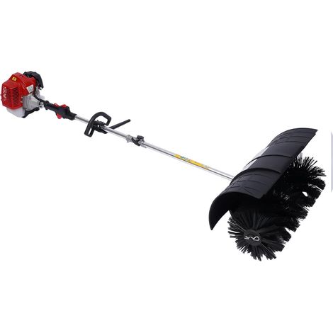 Kehrmaschine Benzin,52CC 2.3HP Benzin Motorbürste Motorbesen,1.8M handkehrmaschine Schneefräse Für Die Reinigung Von Rasen, Laub, Kunstrasen, Gras und Schotter