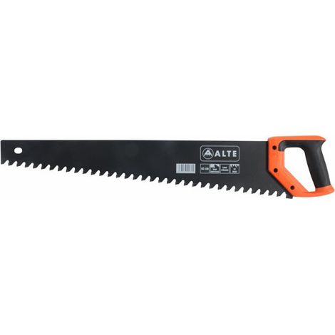 Sega per calcestruzzo con manico chiuso, lunghezza 65 cm, 33 denti, spessore lama 1,5 mm