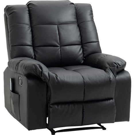 Elektrischer Massagesessel verstellbar Kunstleder schwarz 94 x 99 x 99 cm MODENUIT (1/4)