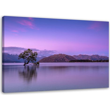 Tableau sur toile Paysage Arbre Lilas 60x40 (1/5)